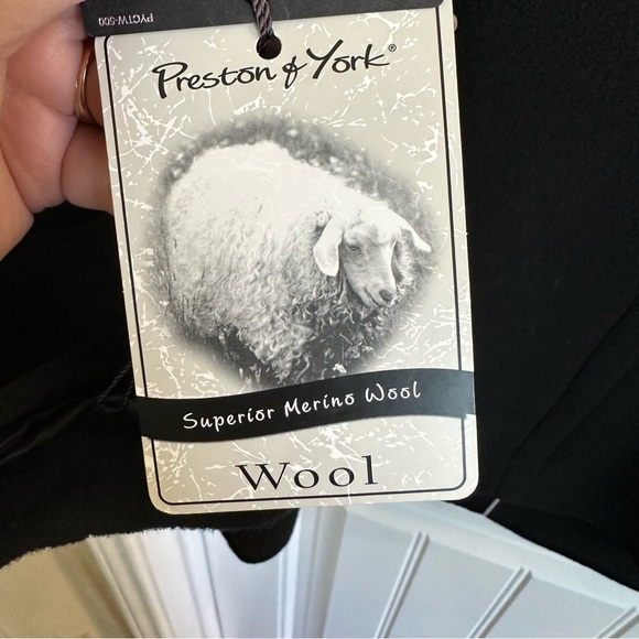 NWT Preston and York black wool double breasted peacoat women’s 16W - Picture 10 of 11